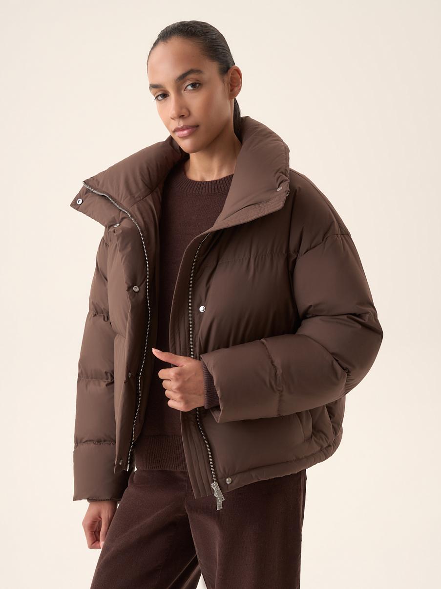 Куртка укороченная с наполнителем из пуха и пера белой утки