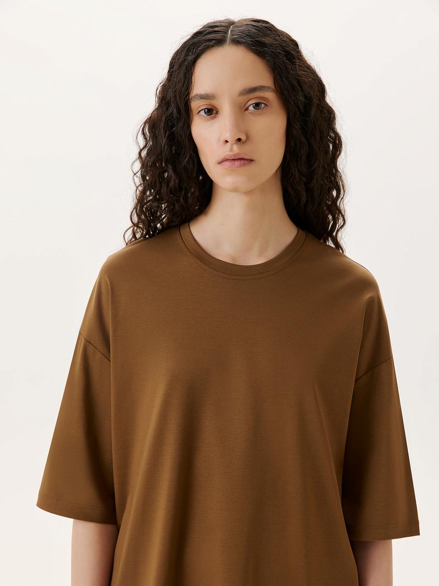 Хлопковая футболка оверсайз