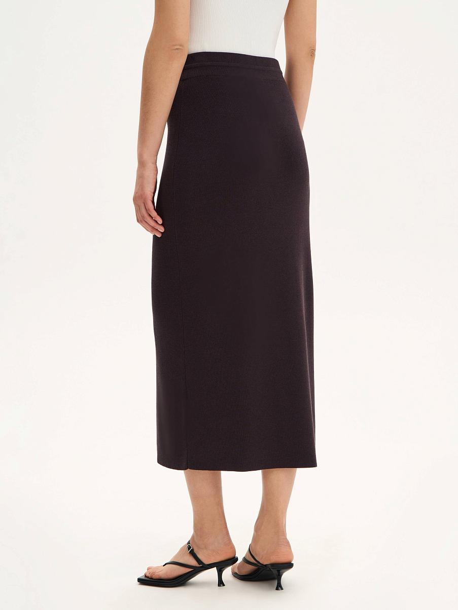 Юбка миди с шелком