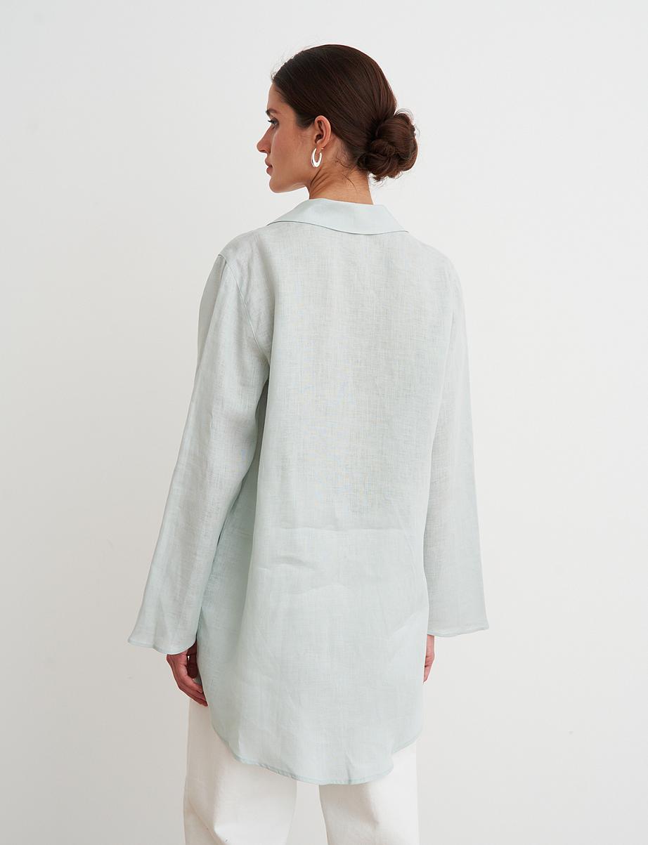 Удлиненная рубашка изо льна