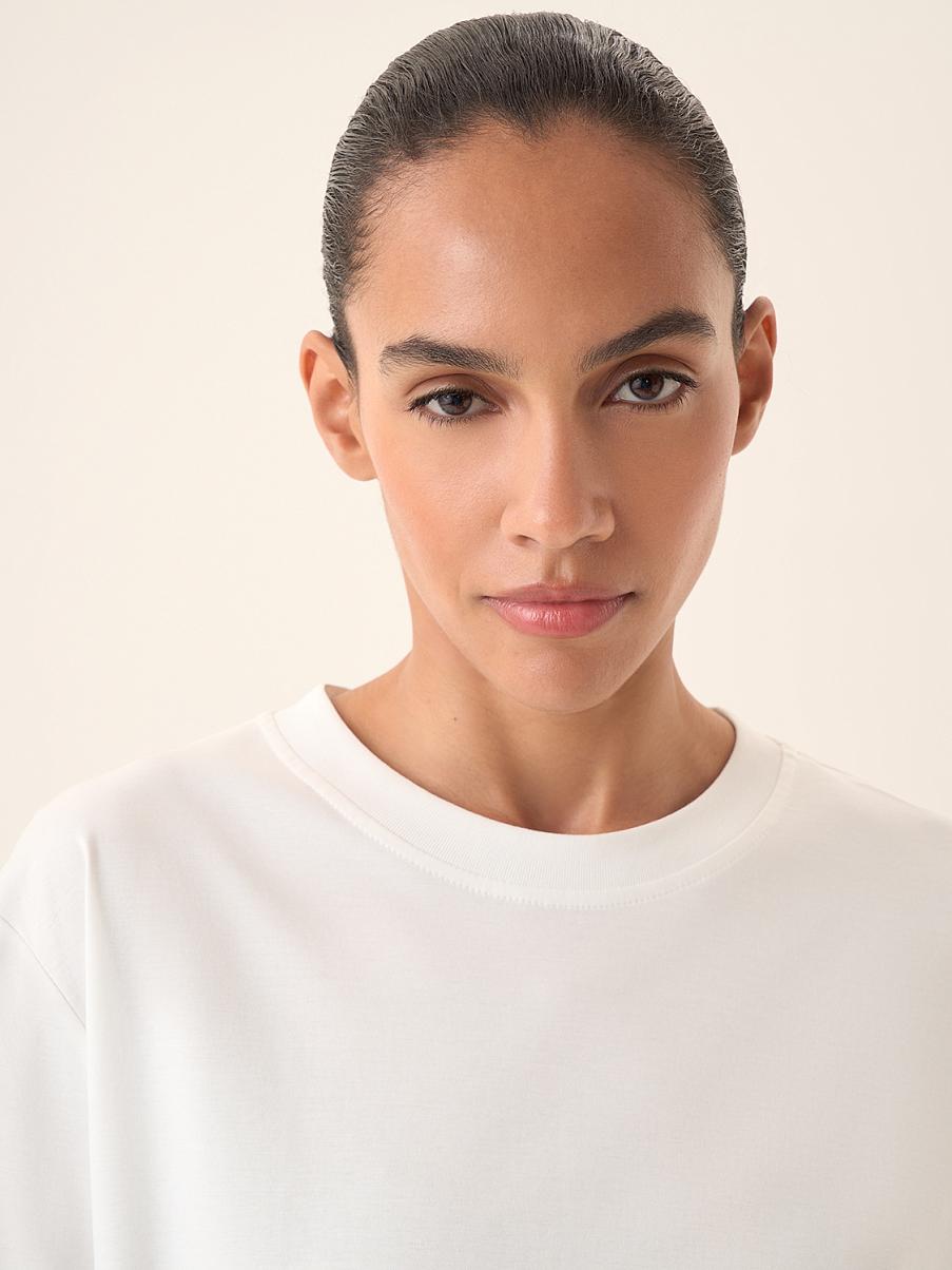 Футболка свободного кроя с шелком