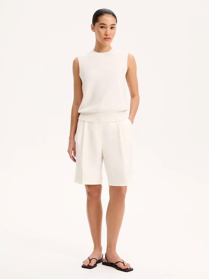 LSSL-802004 Жилетка трикотажная (белый, XS)