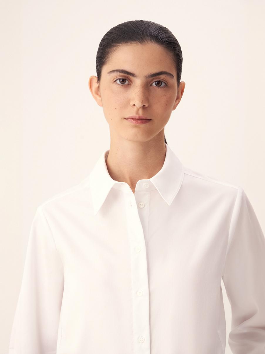Рубашка из хлопка прямого кроя