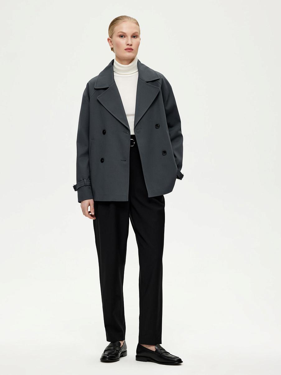 Укороченный хлопковый тренч