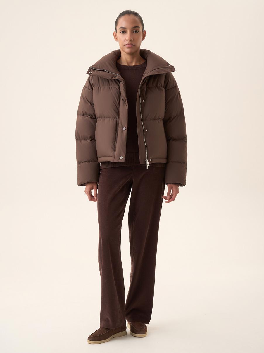 Куртка укороченная с наполнителем из пуха и пера белой утки