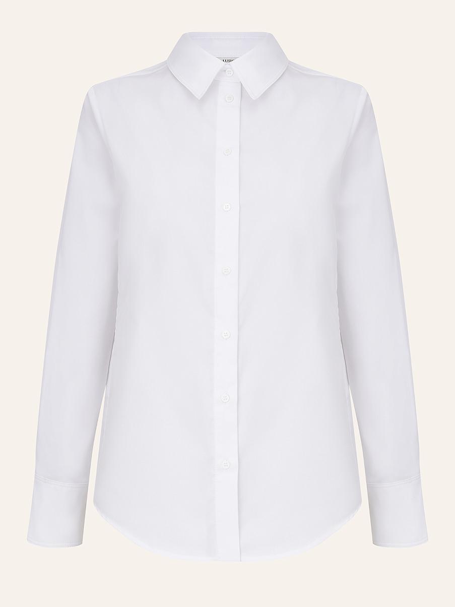 Рубашка из хлопка прямого кроя