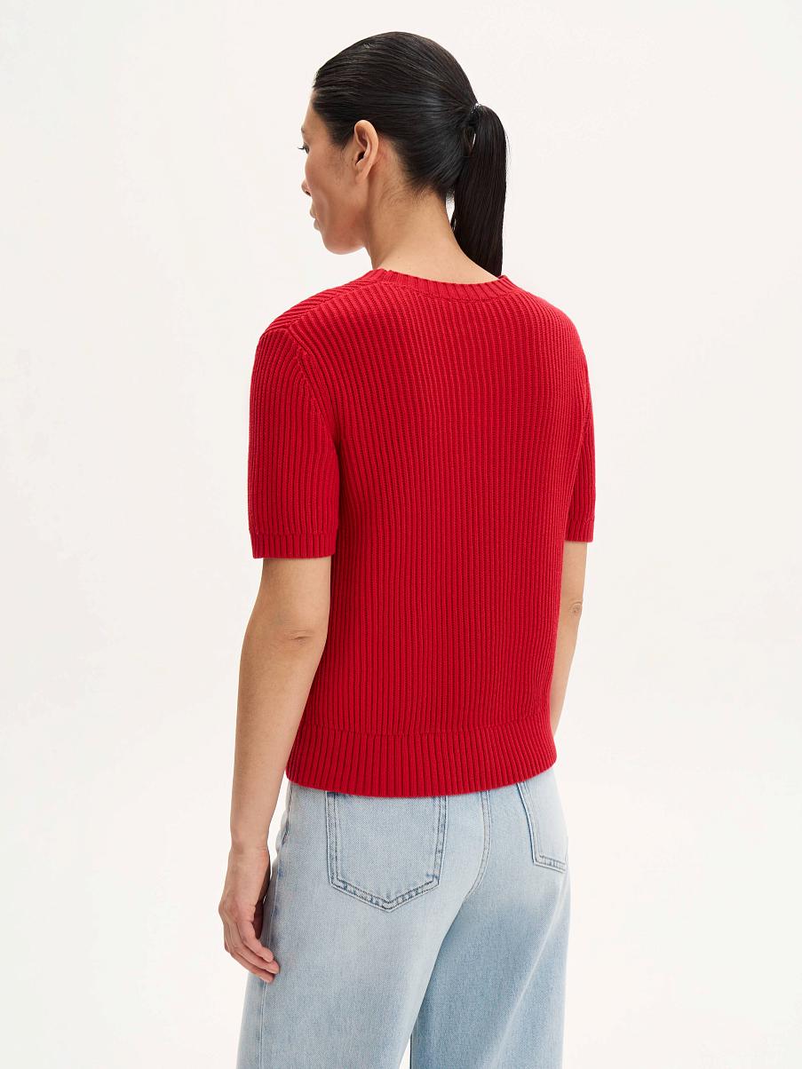 Топ трикотажный в рубчик