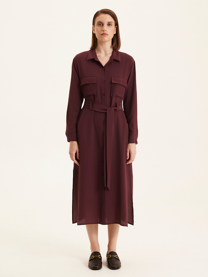 LSTR-022088 Платье (Сливовый, XS)