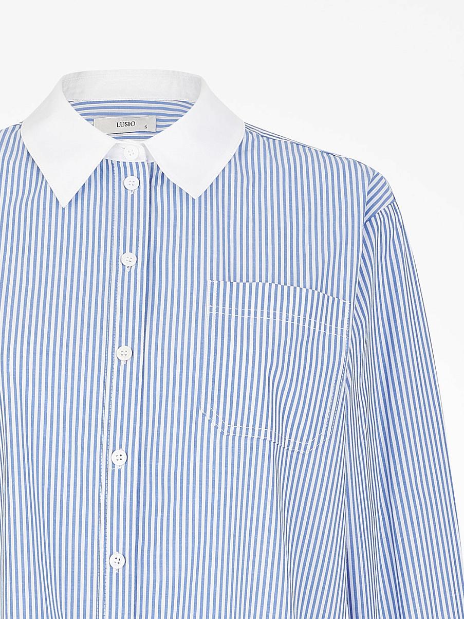 Рубашка из хлопка в полоску