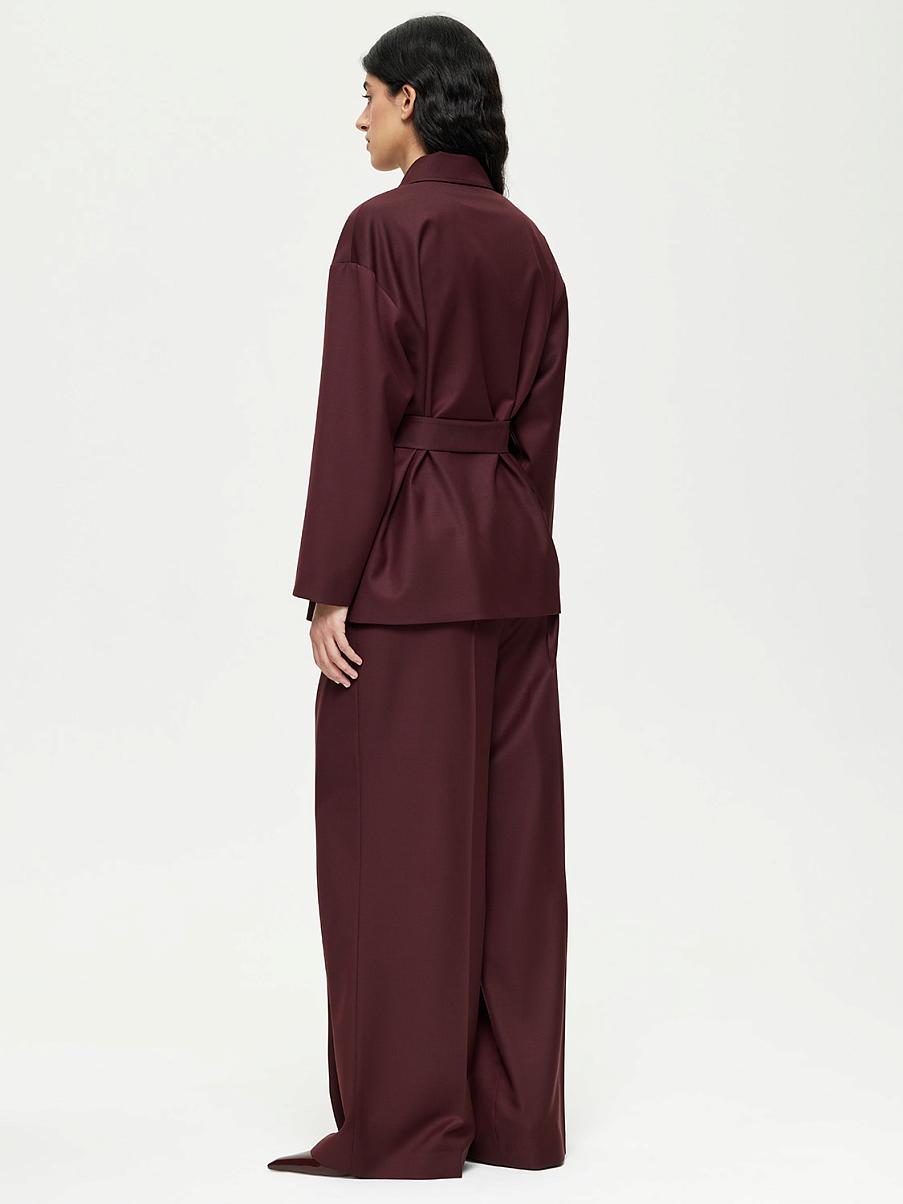 Двубортный жакет с поясом