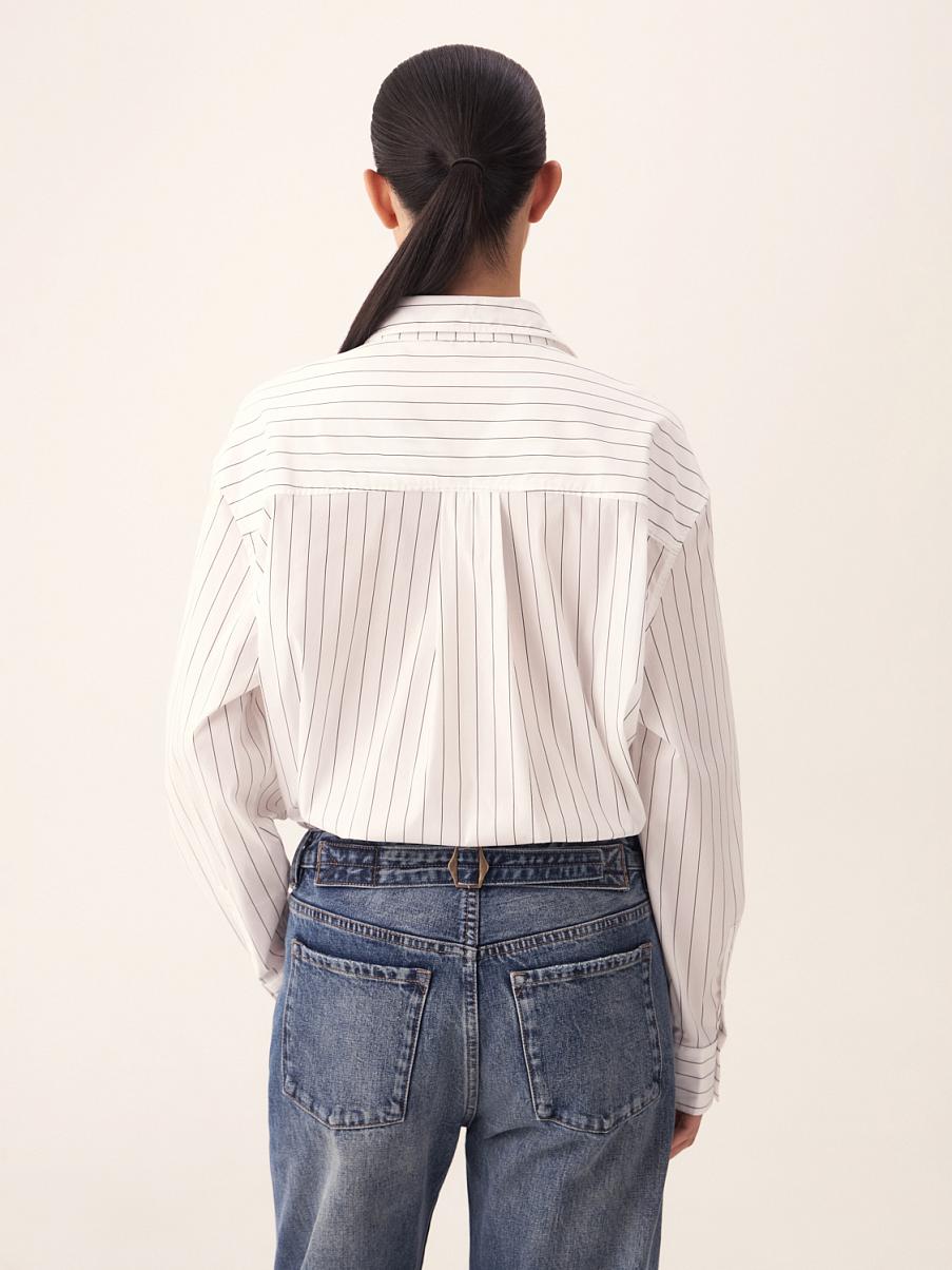 Хлопковая рубашка в полоску