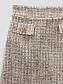 Винтажная твидовая юбка мини цвет бежевый