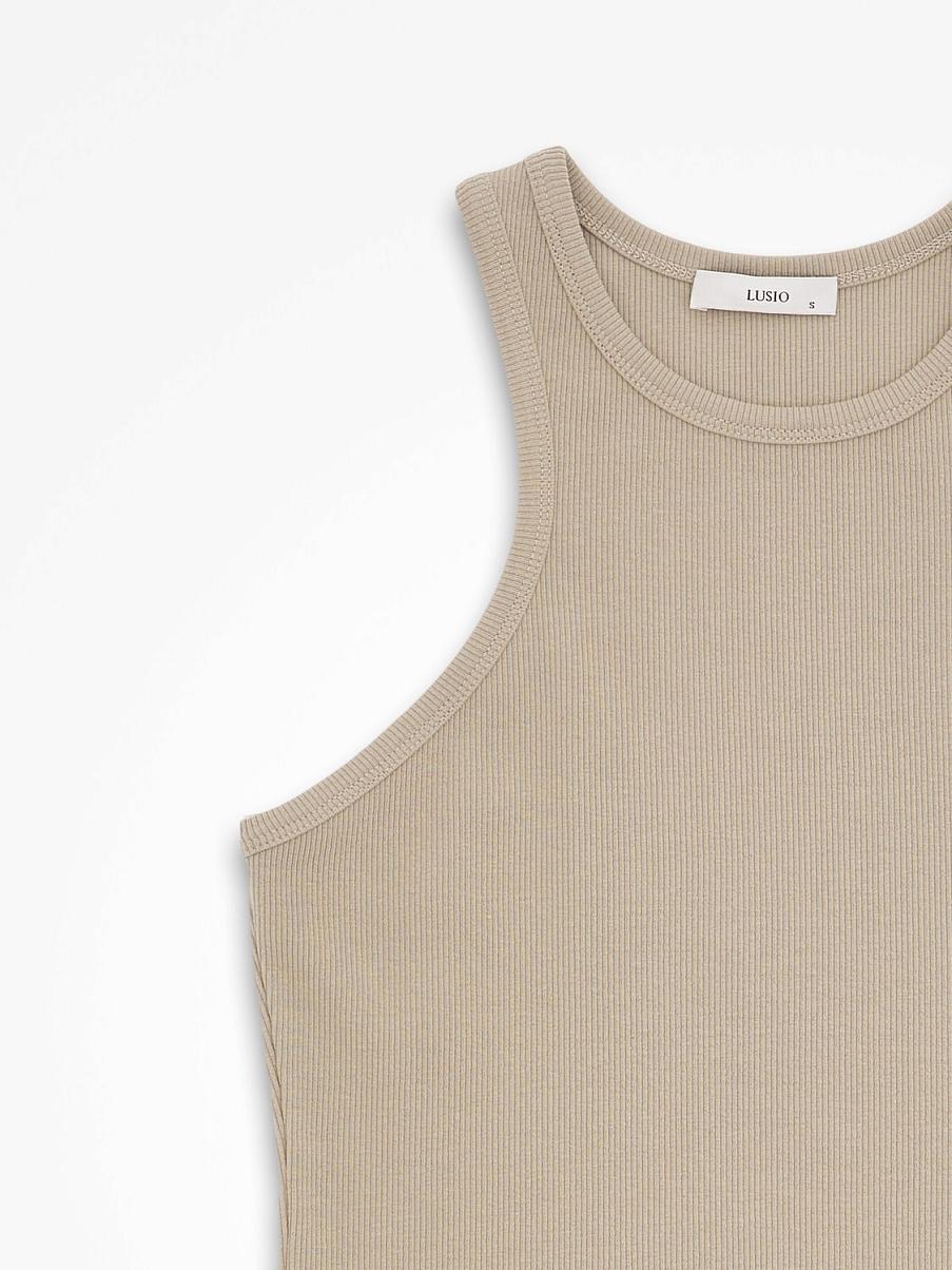 Хлопковый топ в рубчик