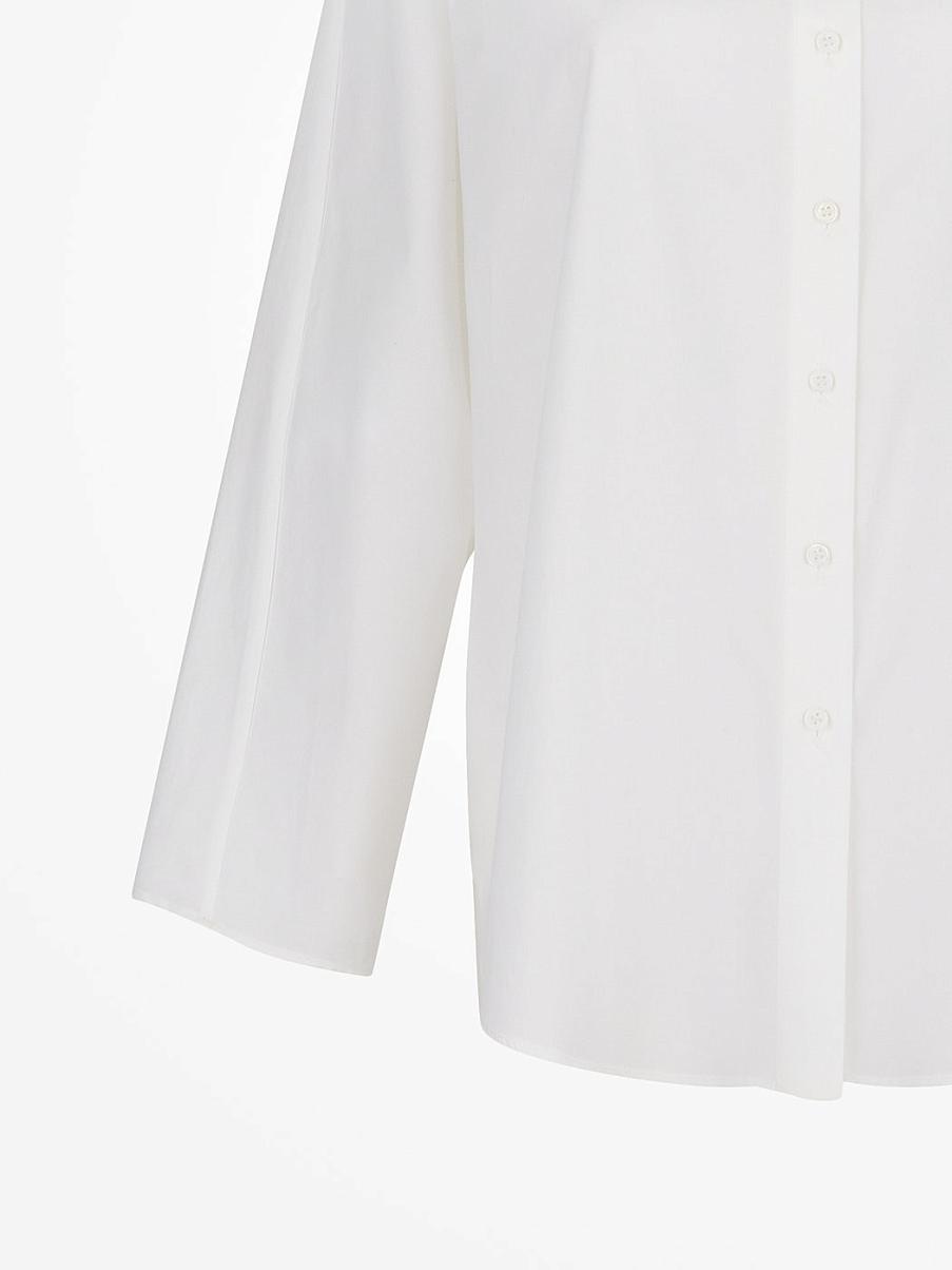 Асимметричная хлопковая рубашка оверсайз