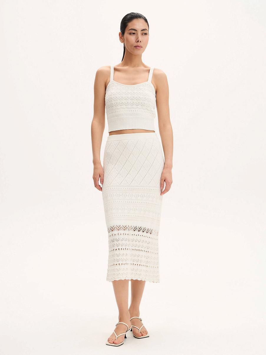 Юбка кружевная миди