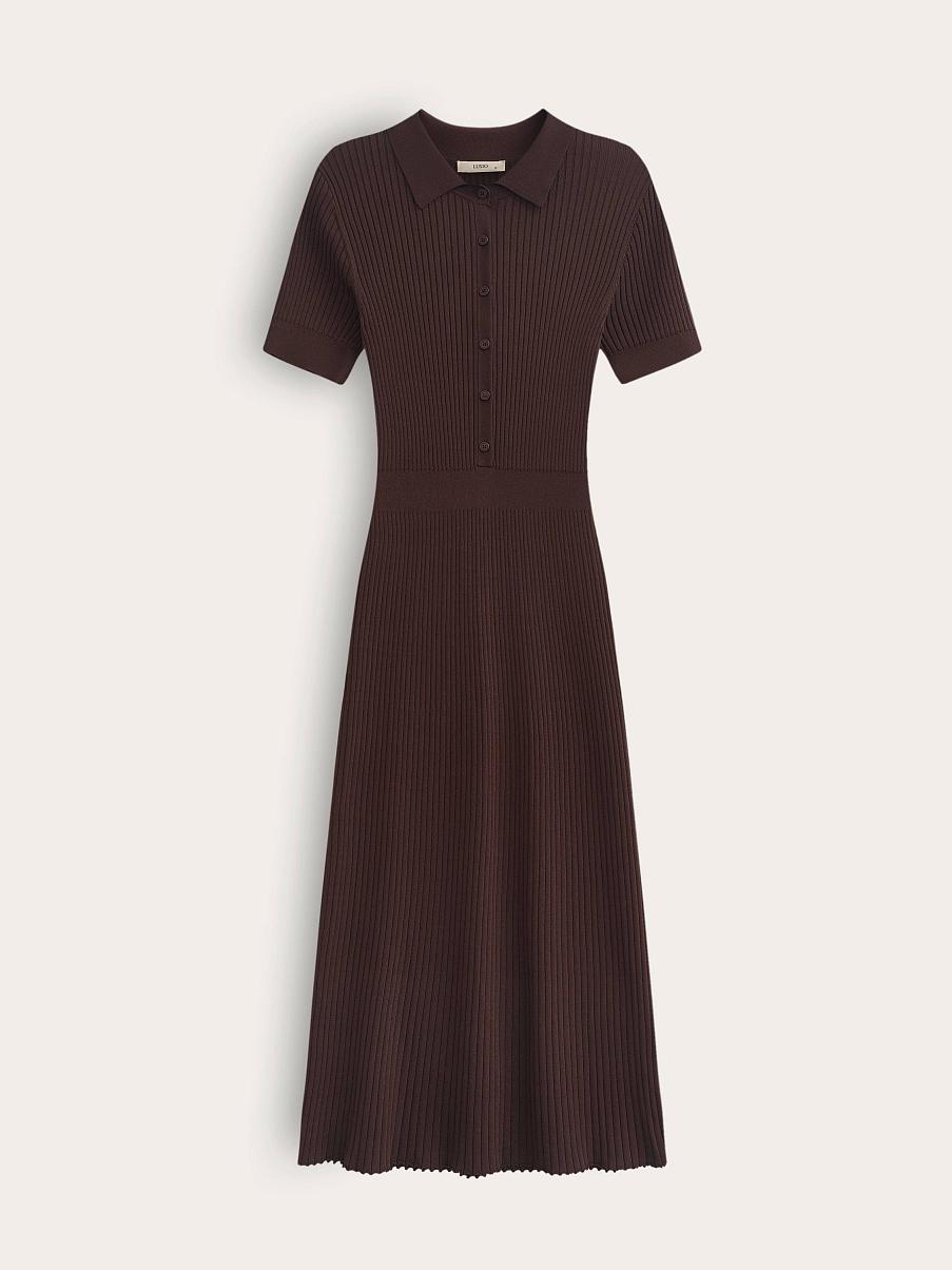 Платье трикотажное миди