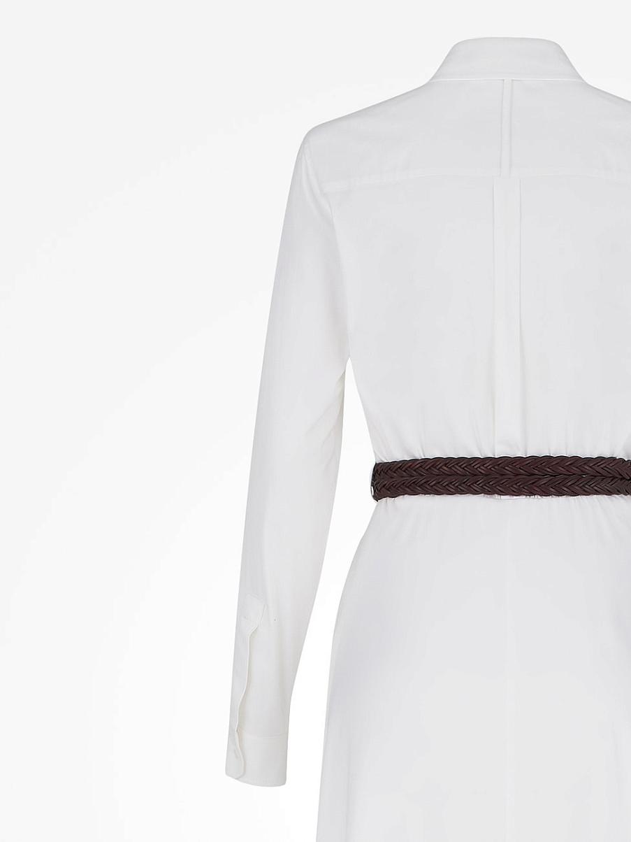 Платье из хлопка рубашечного кроя с поясом