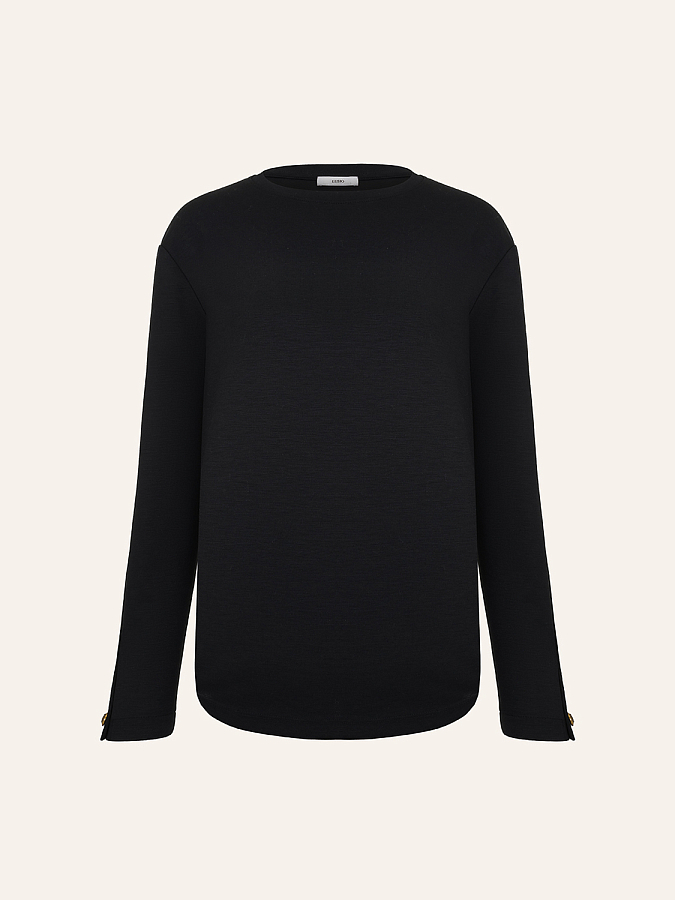 LWWS-682003 Лонгслив (черный, XS)