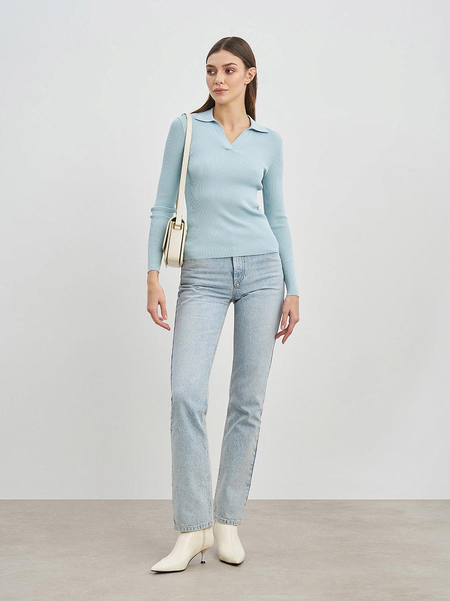 Трикотажный джемпер с V-образным вырезом