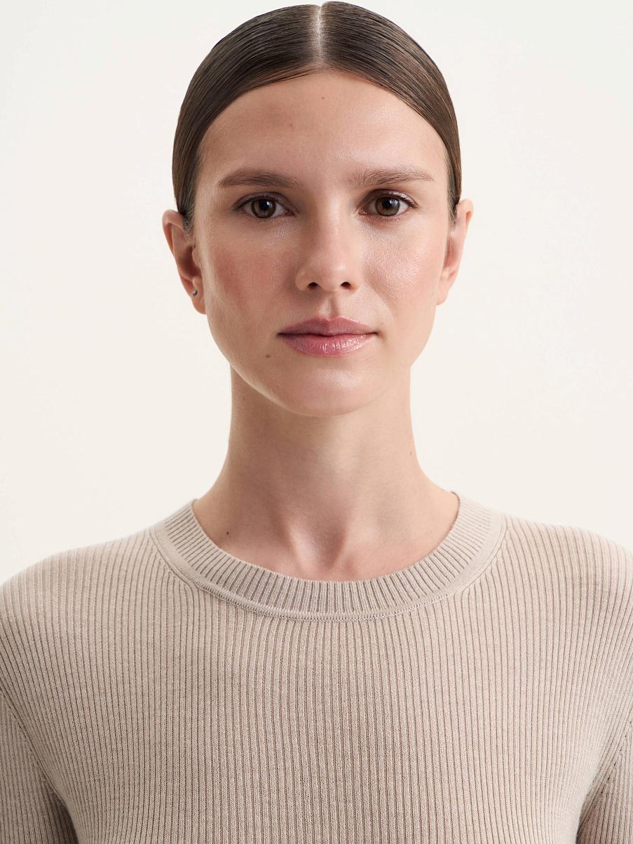 Облегающий джемпер в рубчик