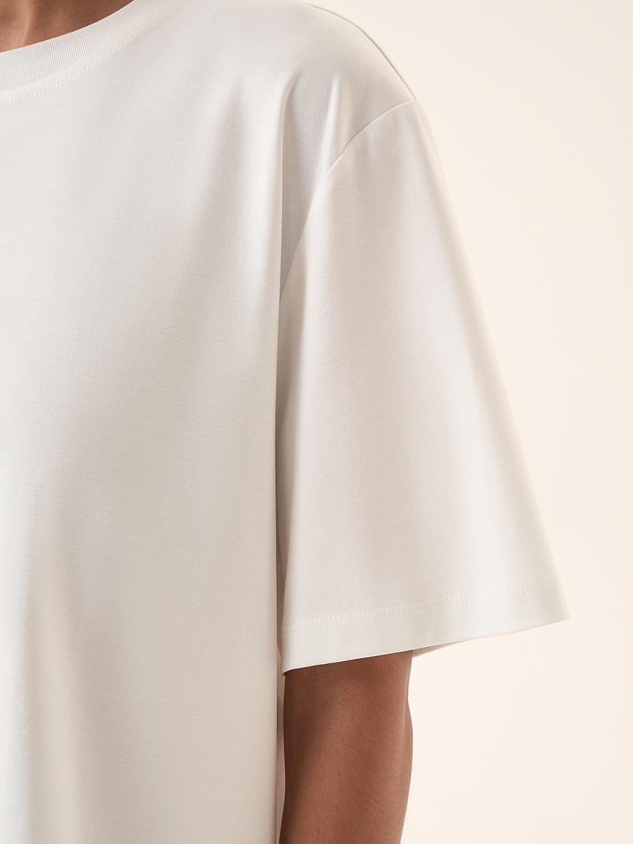 Футболка свободного кроя с шелком