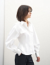 Хлопковая рубашка с объемными рукавами