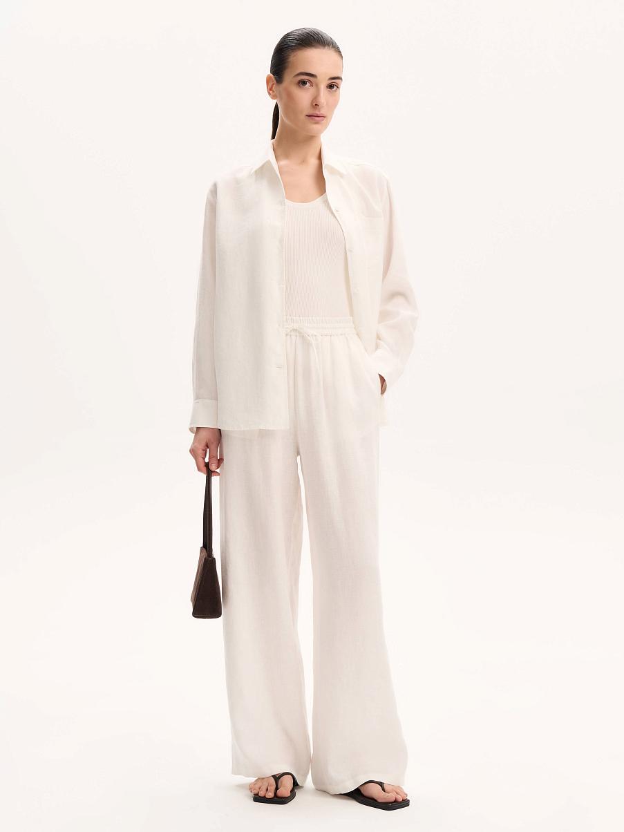 Брюки льняные