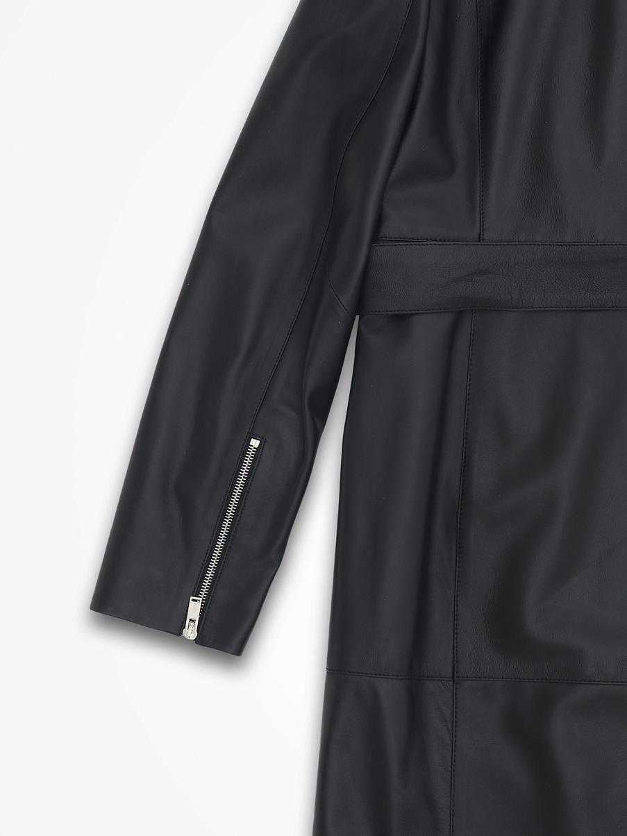 Тренч из натуральной кожи