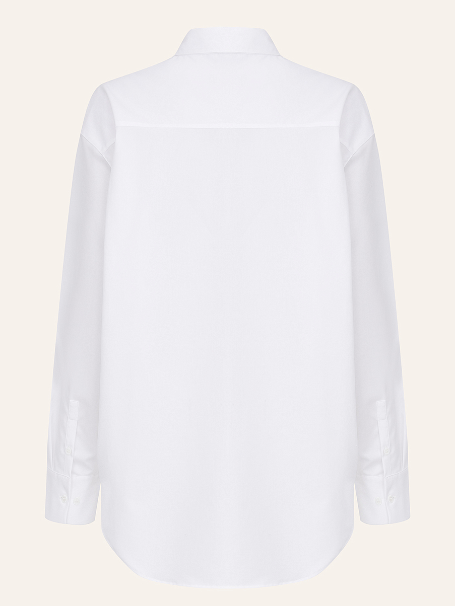 Хлопковая рубашка прямого кроя