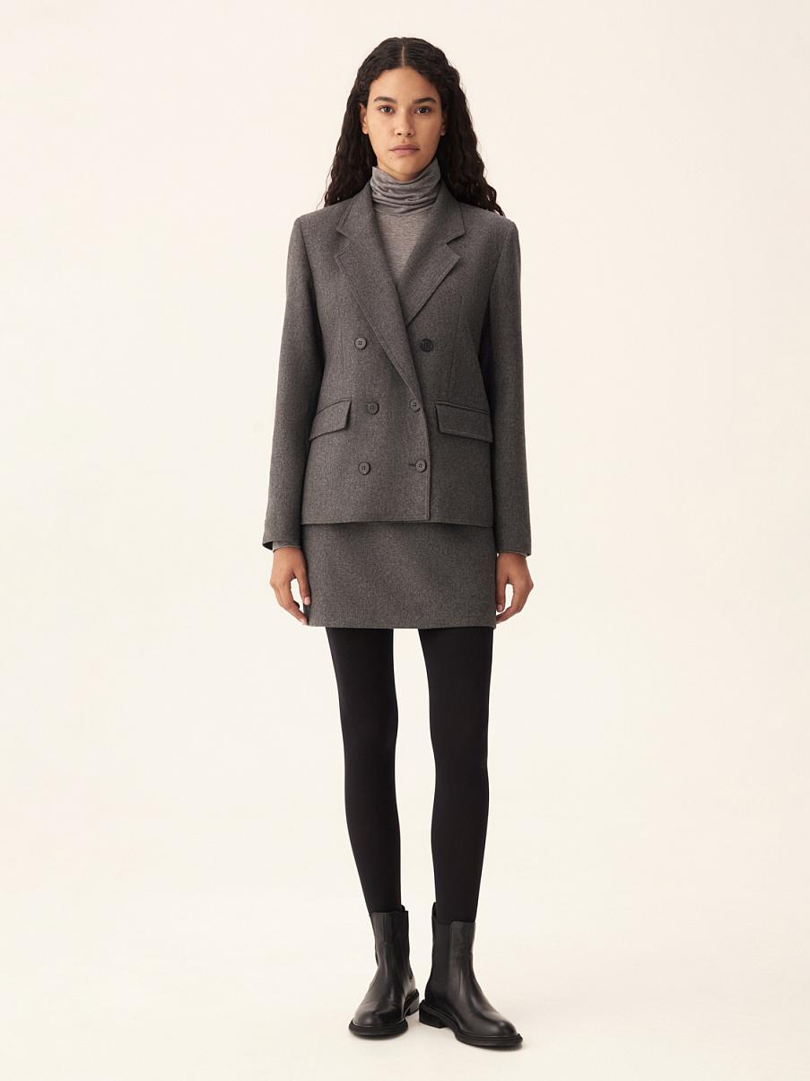 Двубортный жакет из шерсти