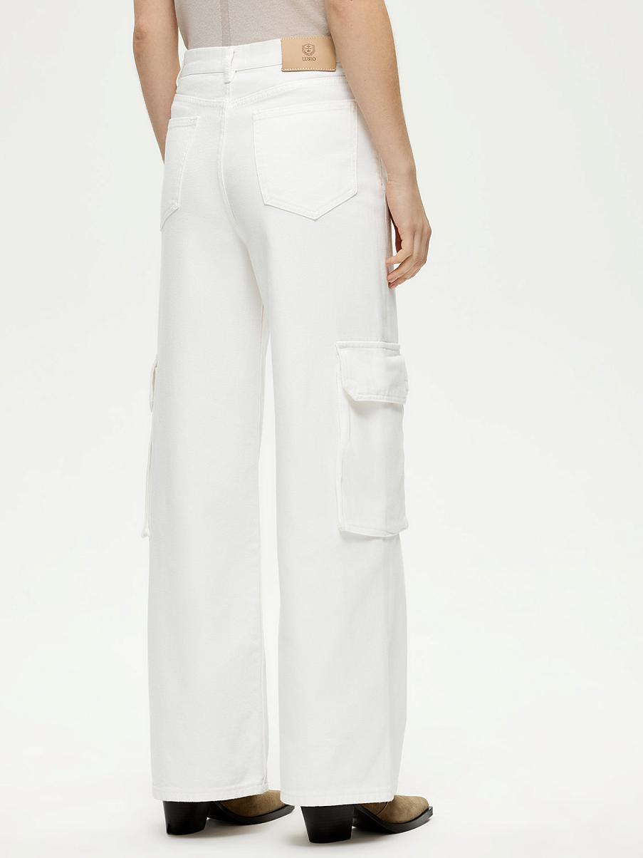 Широкие джинсы карго из хлопка