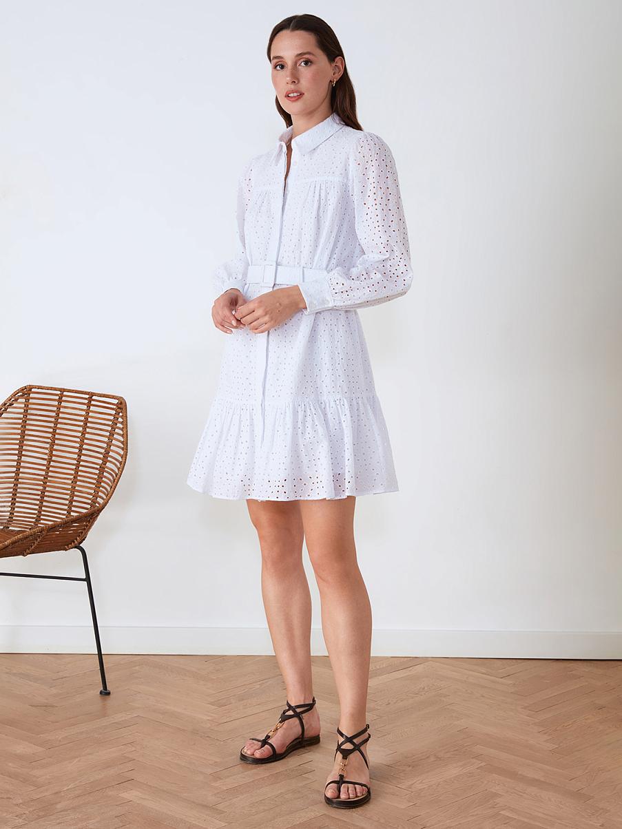 Хлопковое кружевное платье мини