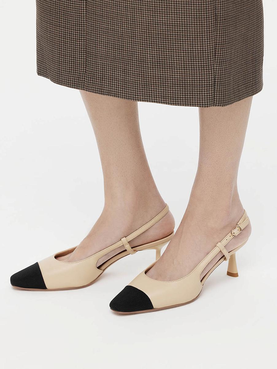 Туфли слингбэки из натуральной кожи