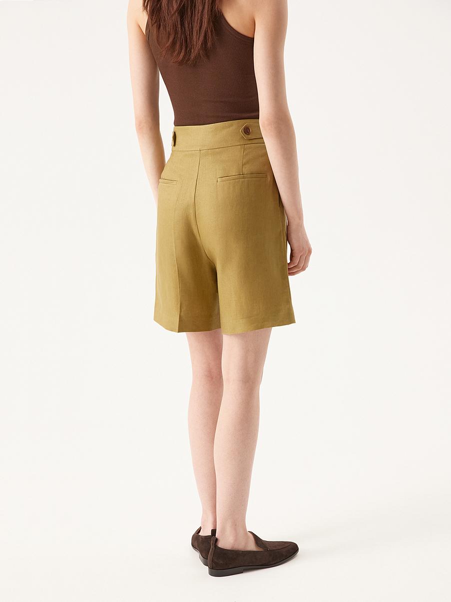 Шорты-бермуды изо льна