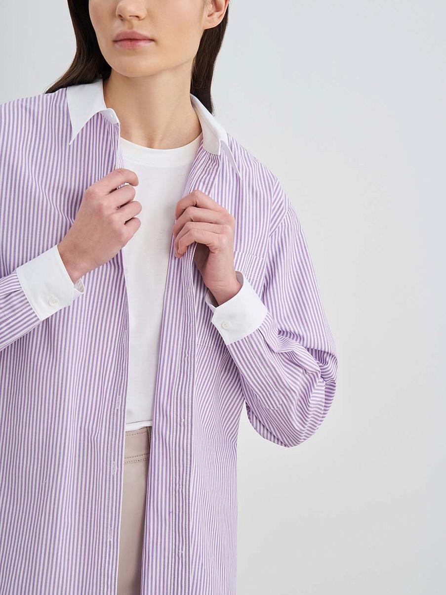 Рубашка из хлопка в полоску