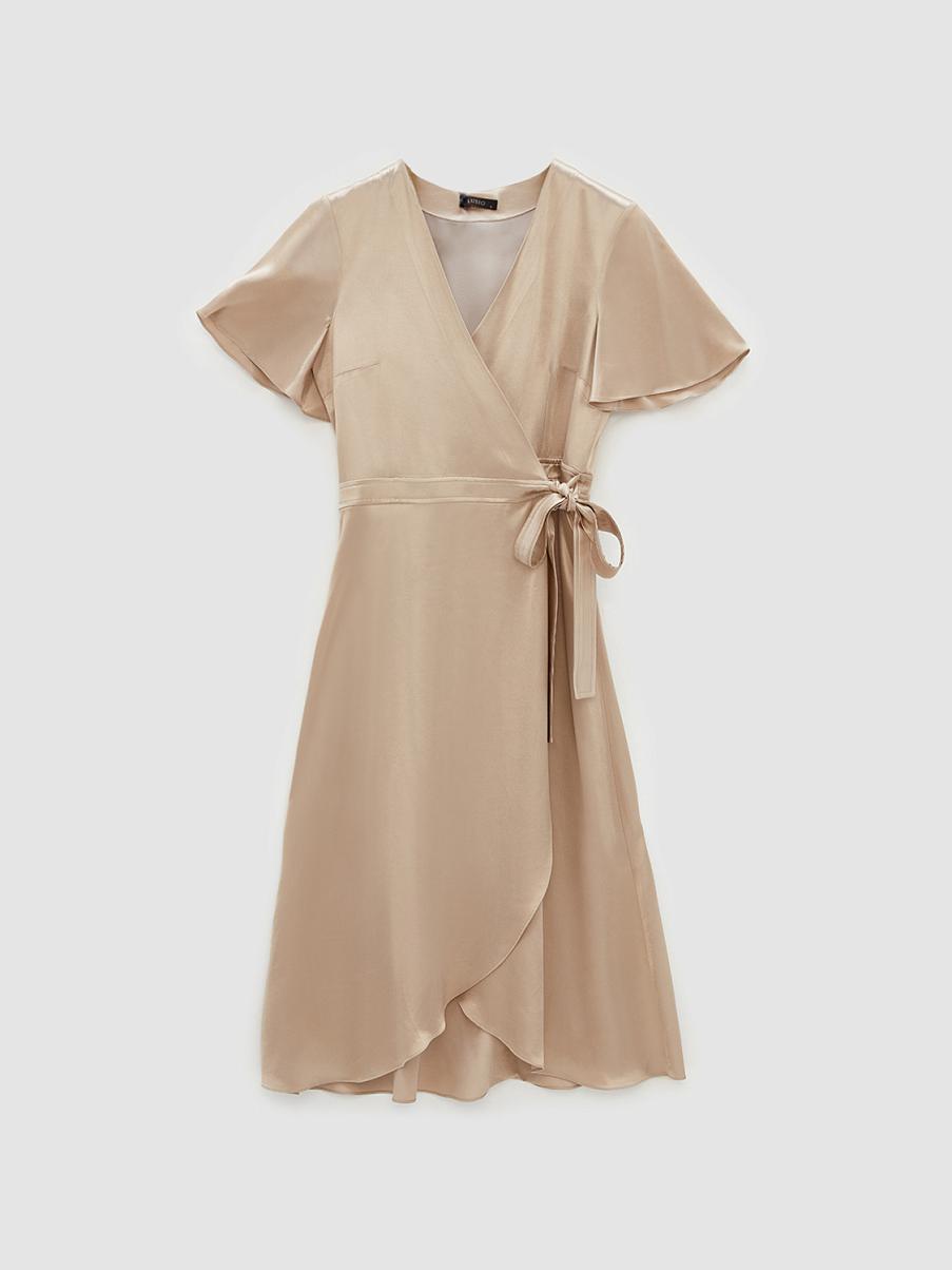 Платье миди на запах из вискозы