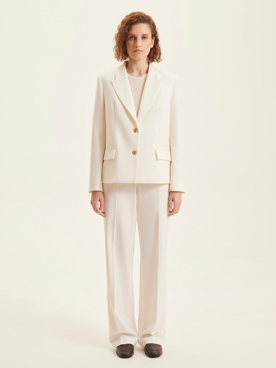 Однобортный жакет из шерсти