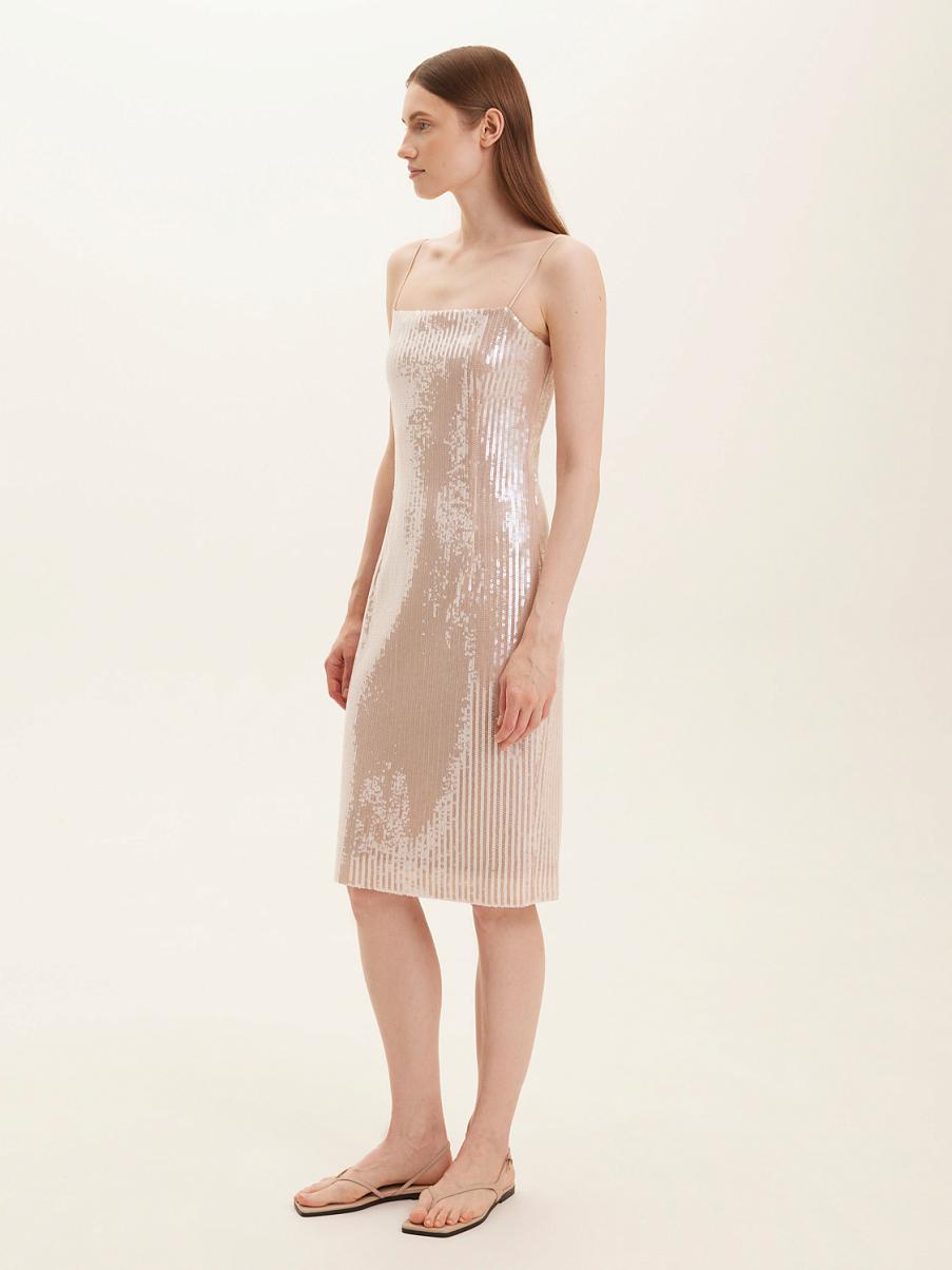 Платье мини расшитое пайетками