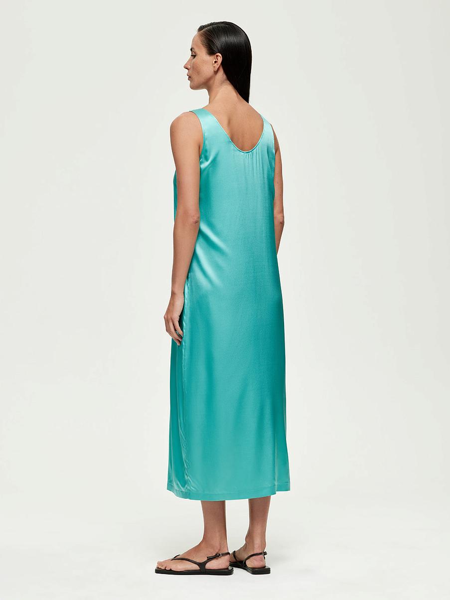 Шелковое платье комбинация