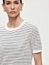 Футболка в полоску с шерстью мериноса и шелком
