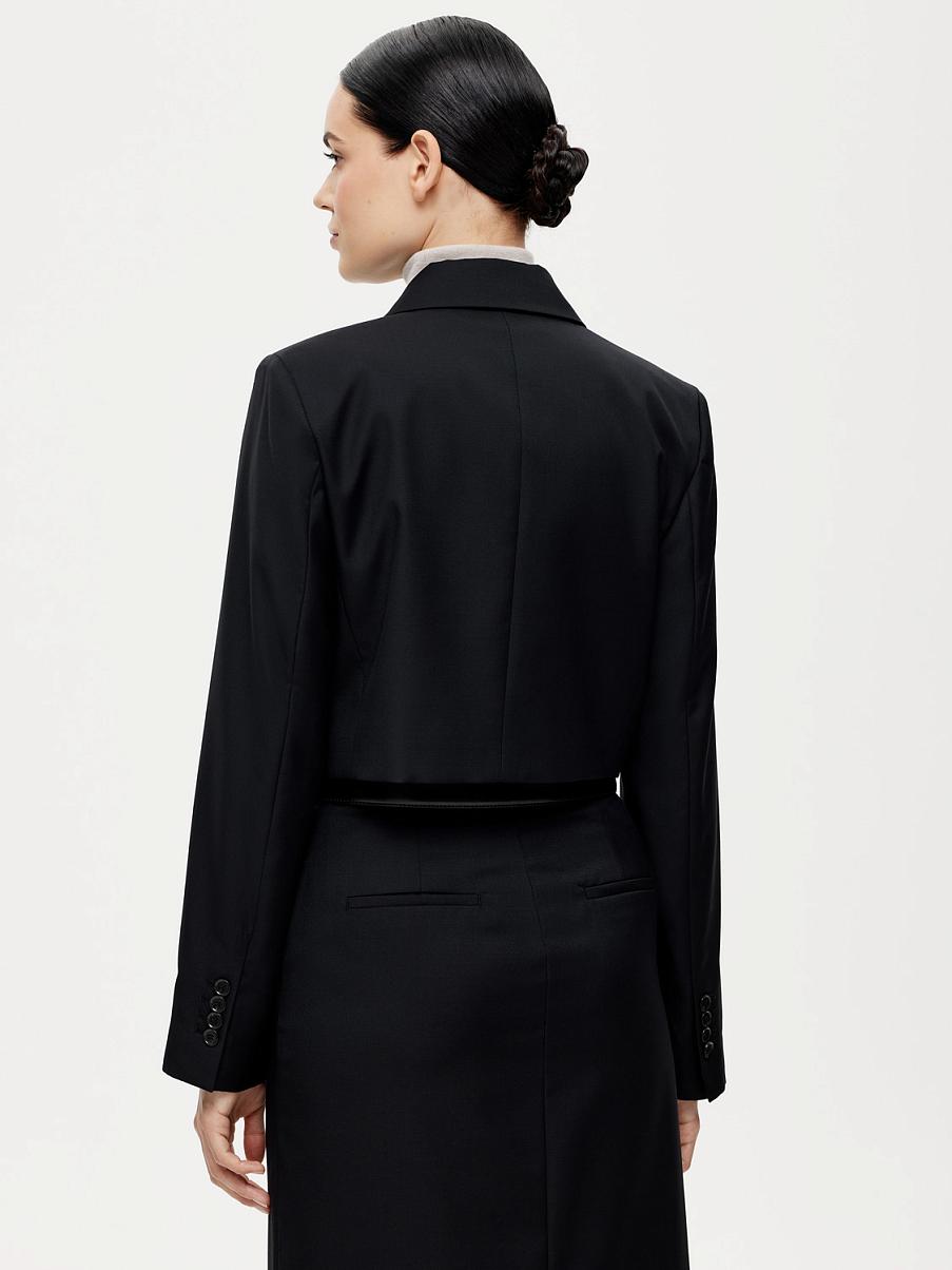 Укороченный жакет с шерстью