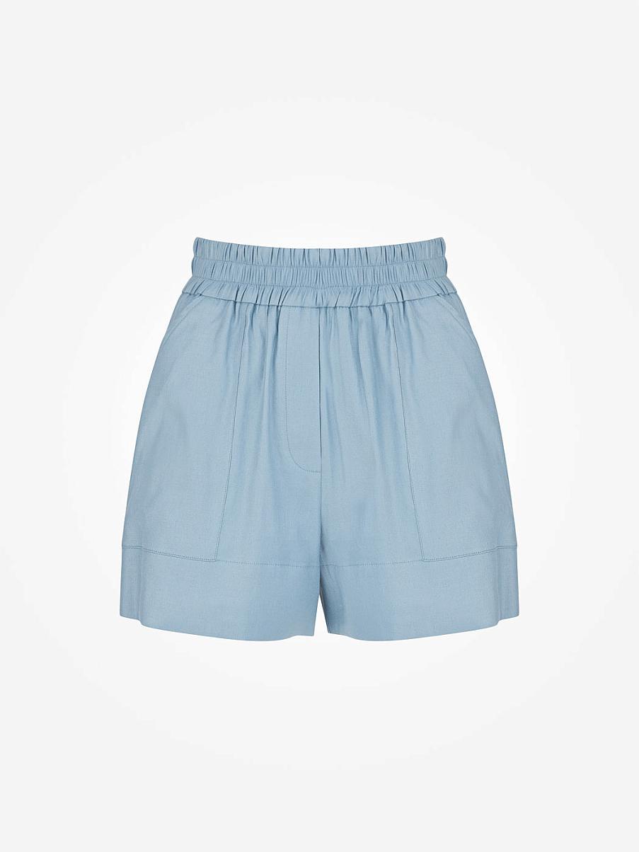 Шорты изо льна с карманами