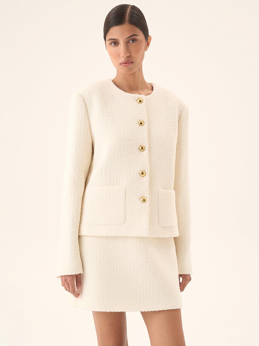 Однобортный жакет из букле