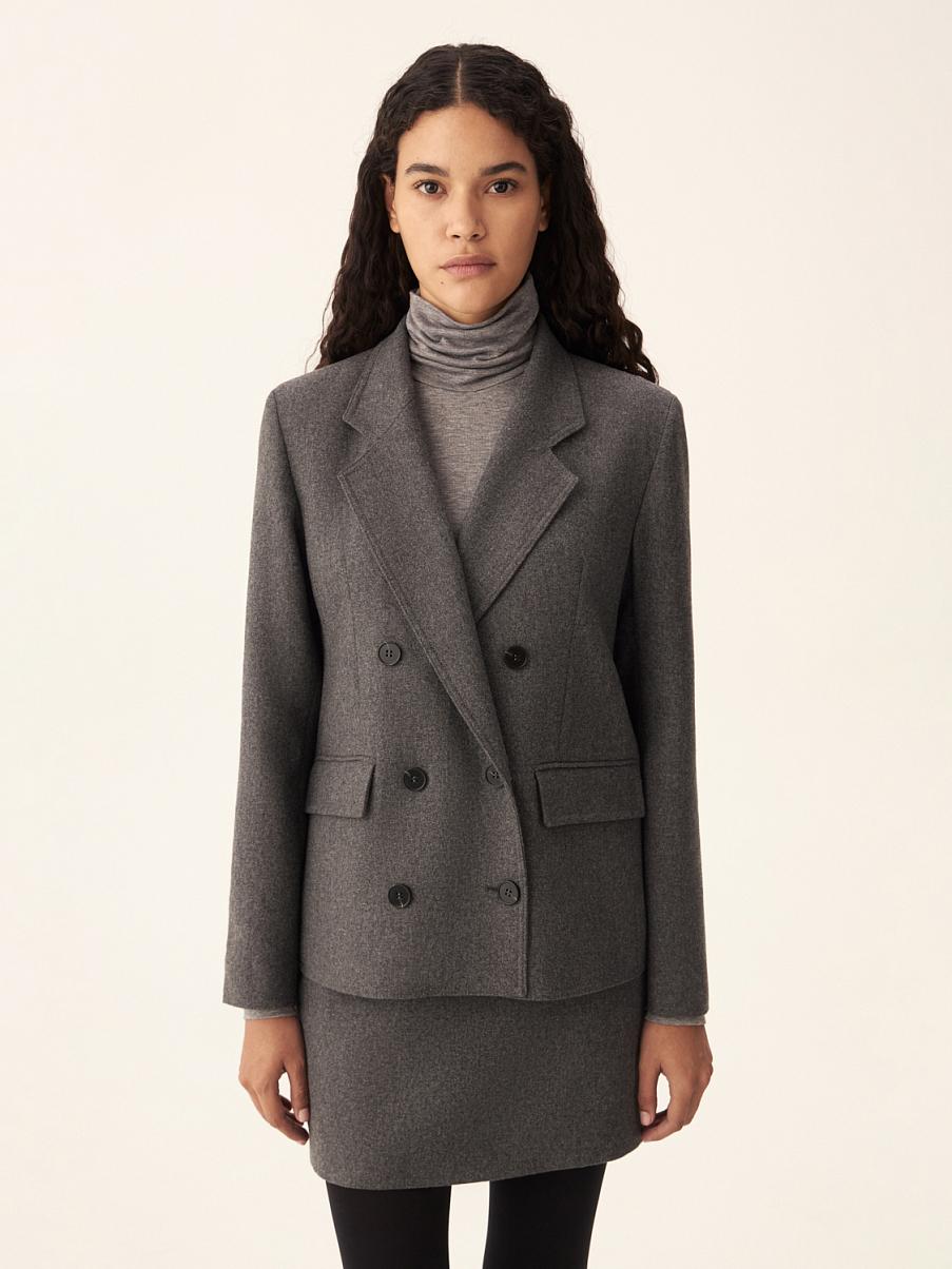Двубортный жакет из шерсти