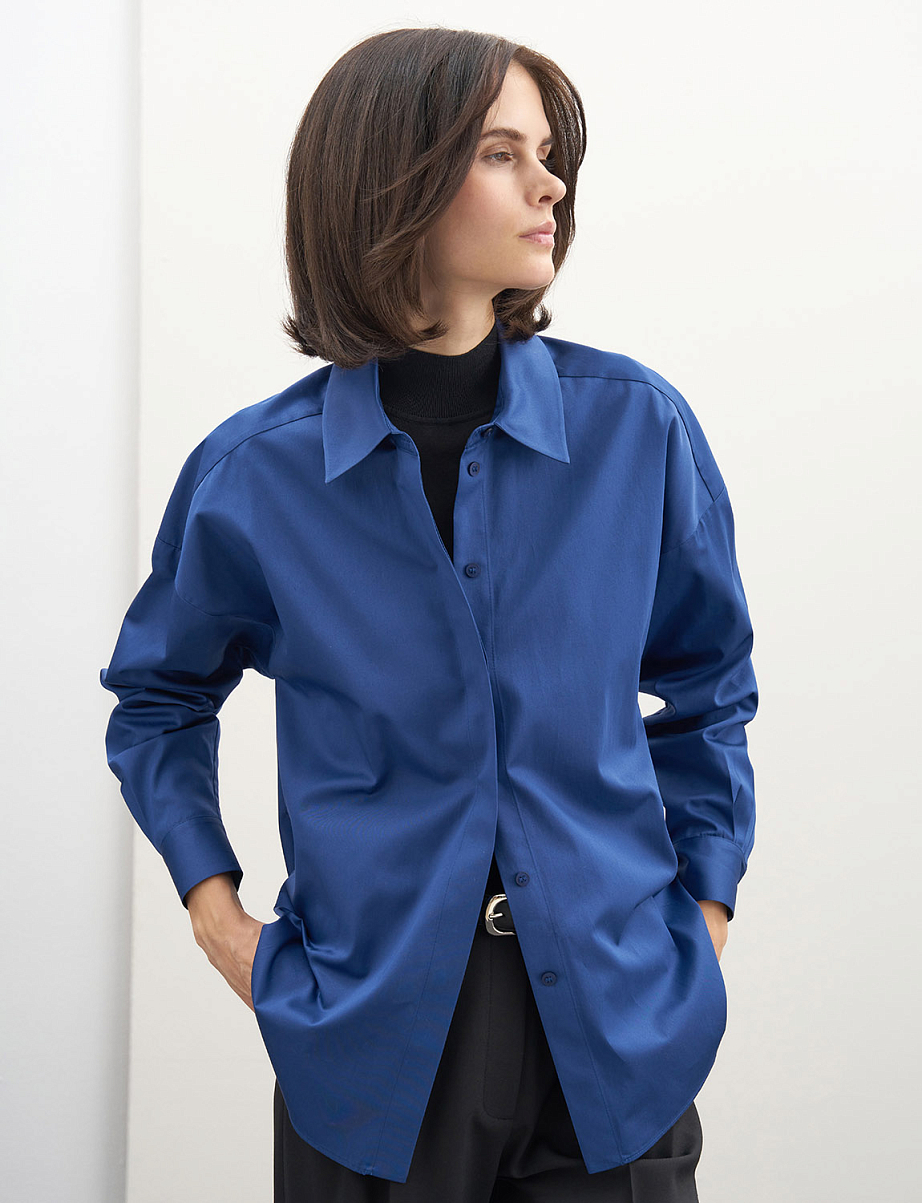 Рубашка оверсайз из хлопка