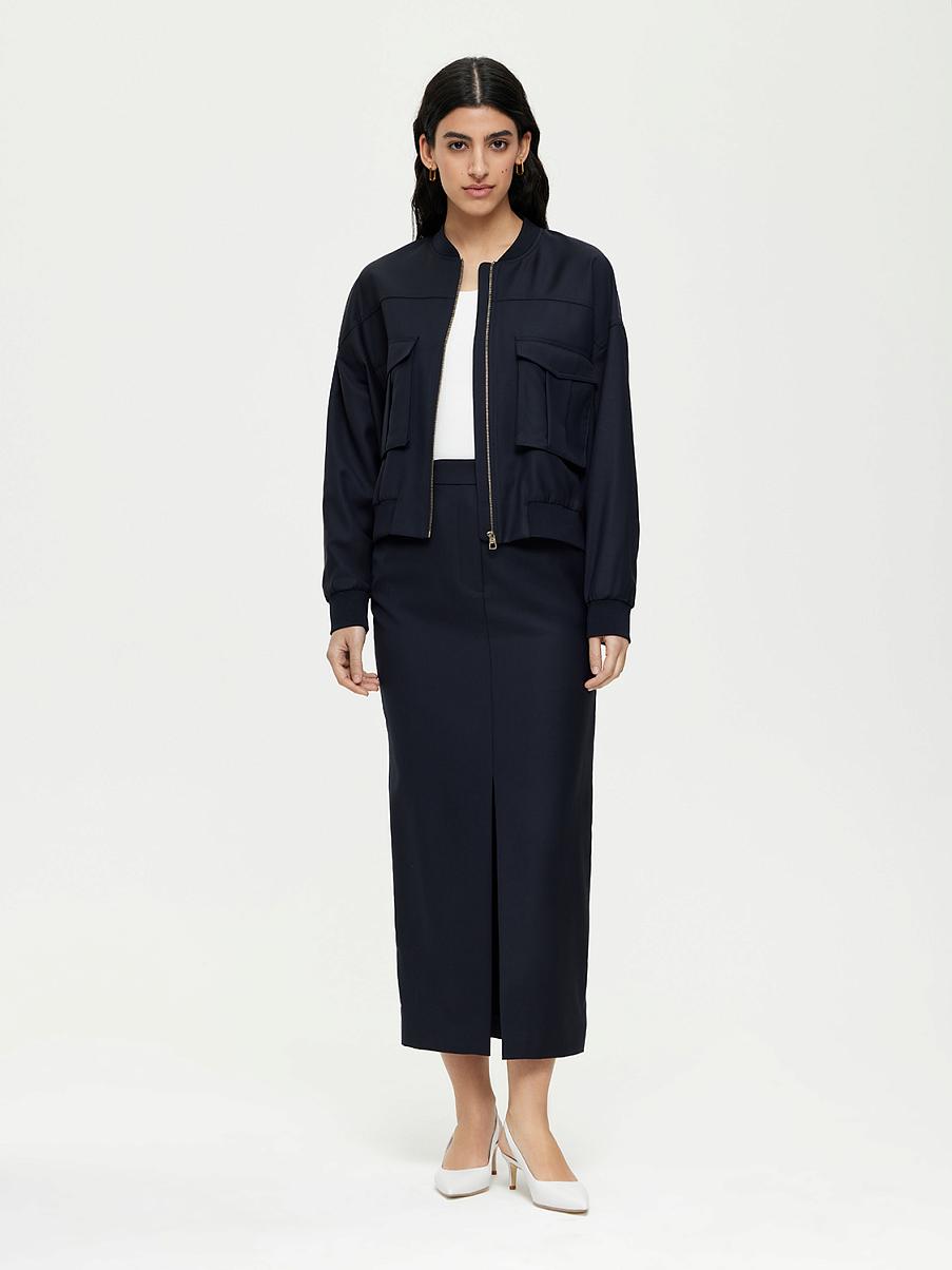 Юбка миди с разрезом