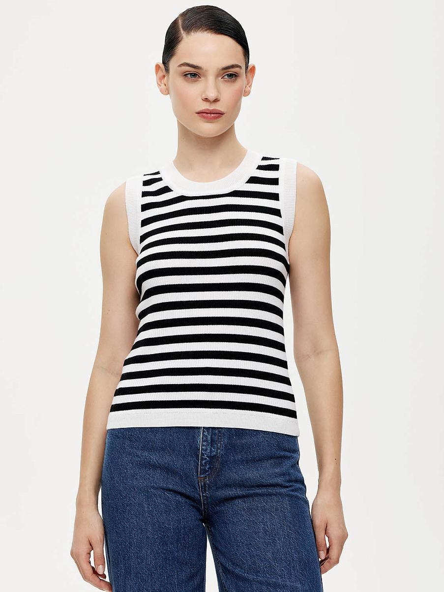 Топ из шерсти мериноса в полоску