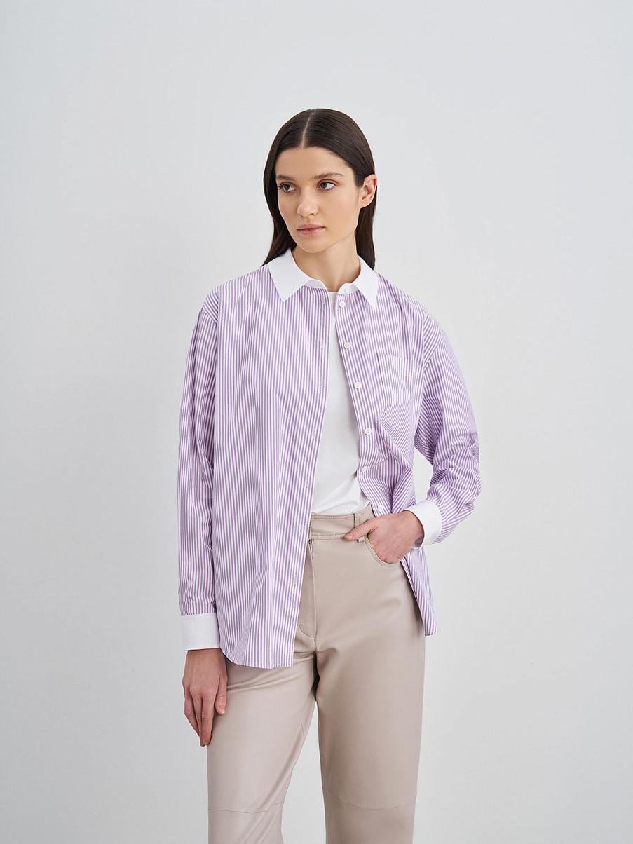 Рубашка из хлопка в полоску