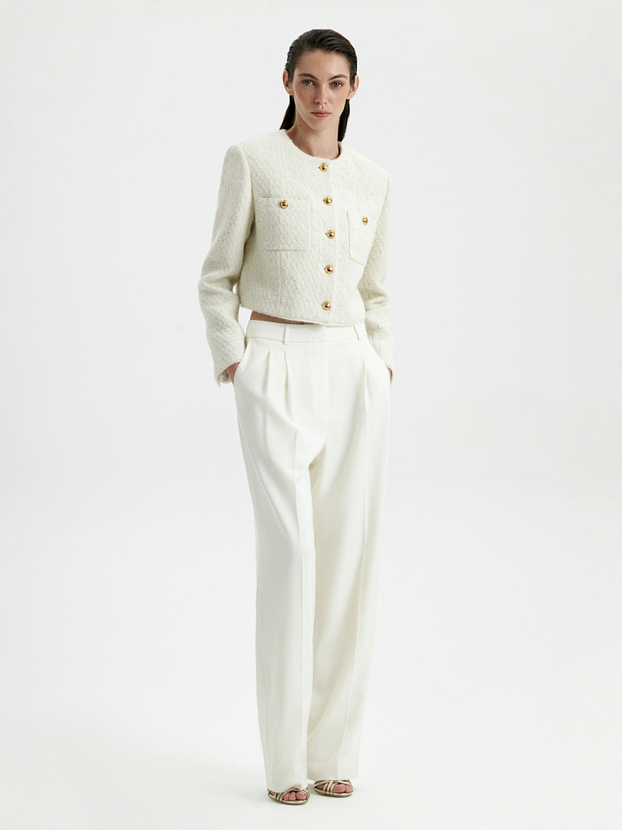 Укороченный жакет с шерстью