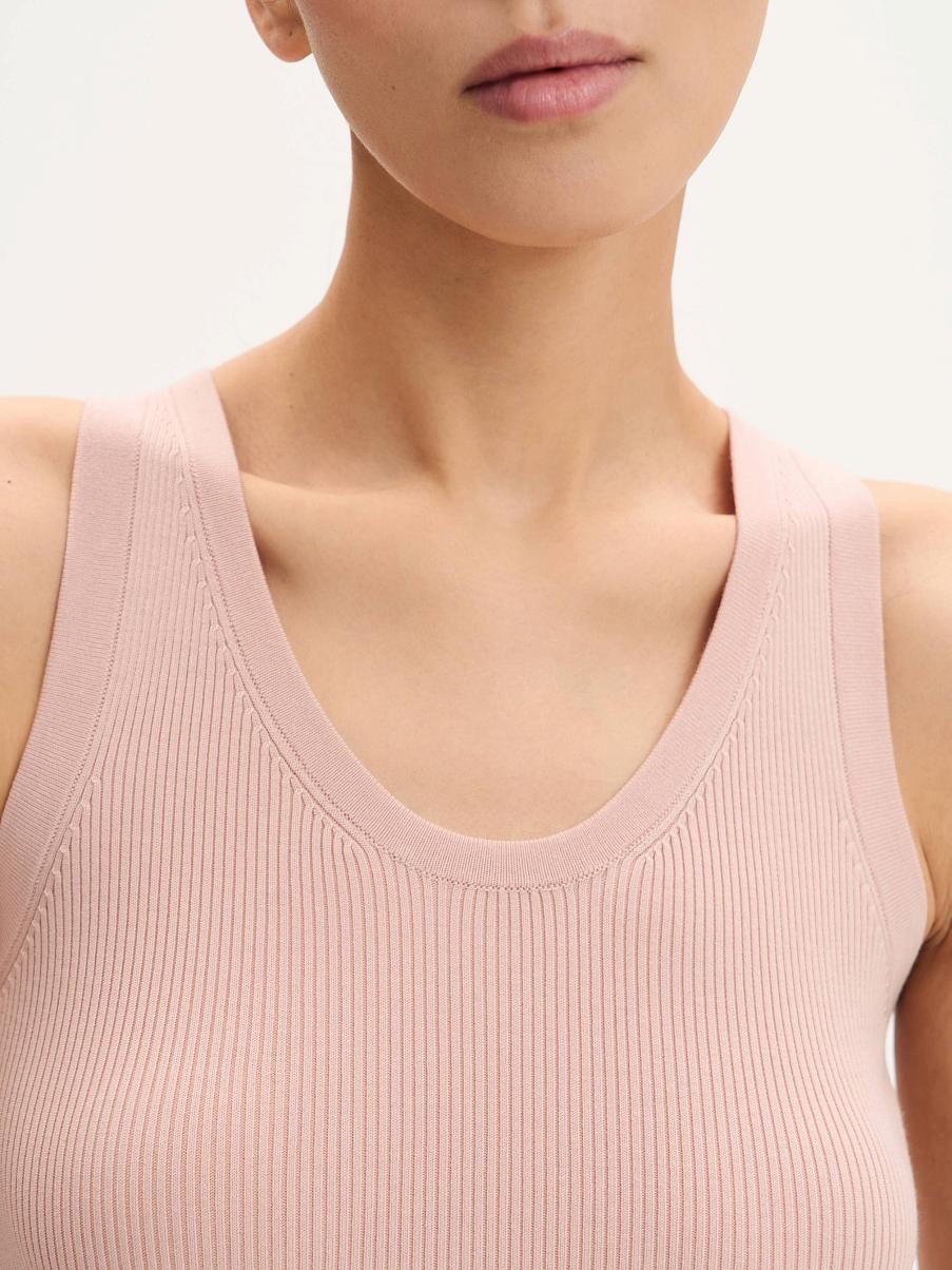 Топ в рубчик с шелком